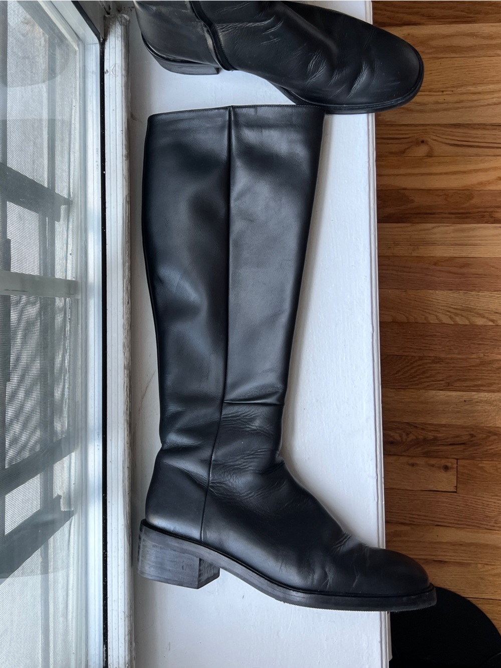 Margaux - City Boot in Black Leather Knee-High Boots  (10 US)
